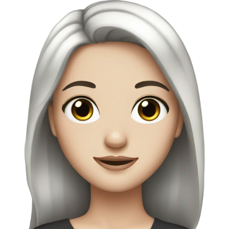 pretty white girl with black hair emoji