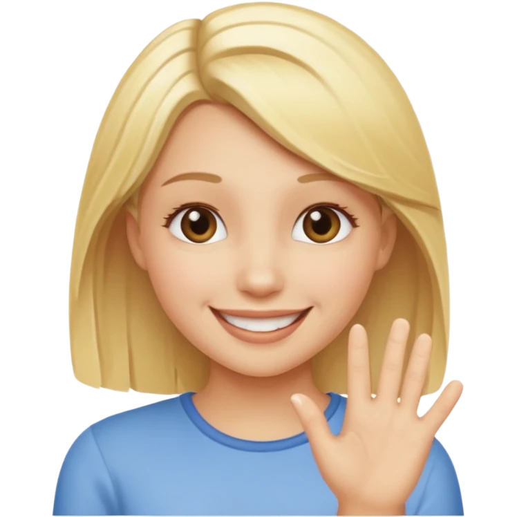 fingermouthing el gesto que es tan viral ahora en tik tok que le haga una chica rubia emoji