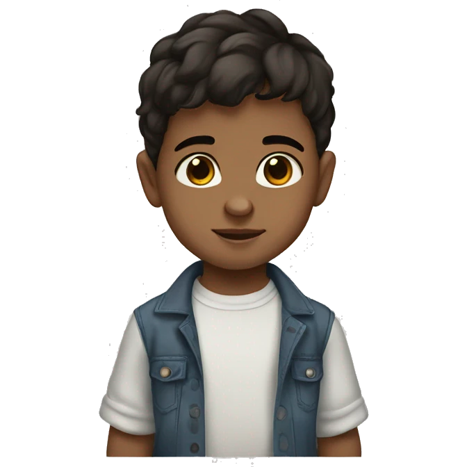 Baby boy, dark hair, brown eyes  emoji