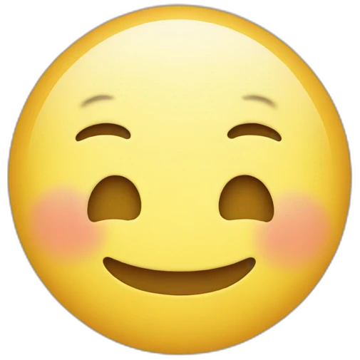 Smilimg round face emoji with positive smilimg emoji