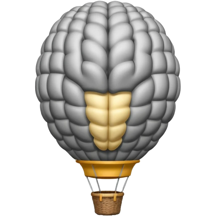 Globo aerostatico con forma de cerebro emoji