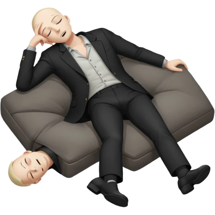dead man full body with blazzer on floor with closed eyes emoji