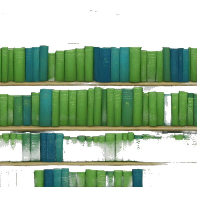 Green and blue books emoji