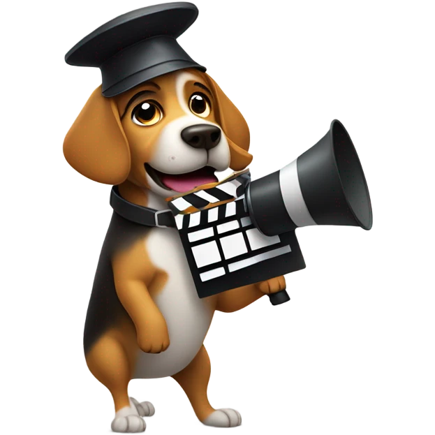 dog as a movie director emoji