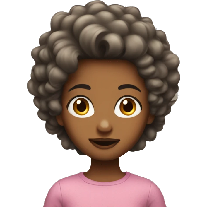 gril with cruly hair emoji