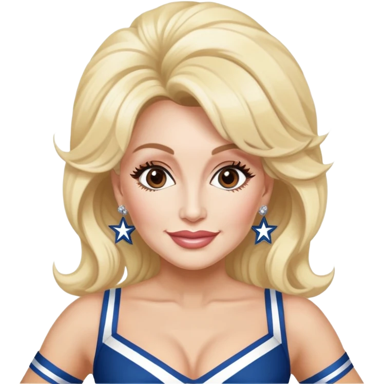 Dolly Parton In A cowboys Cheer leading outfit  emoji