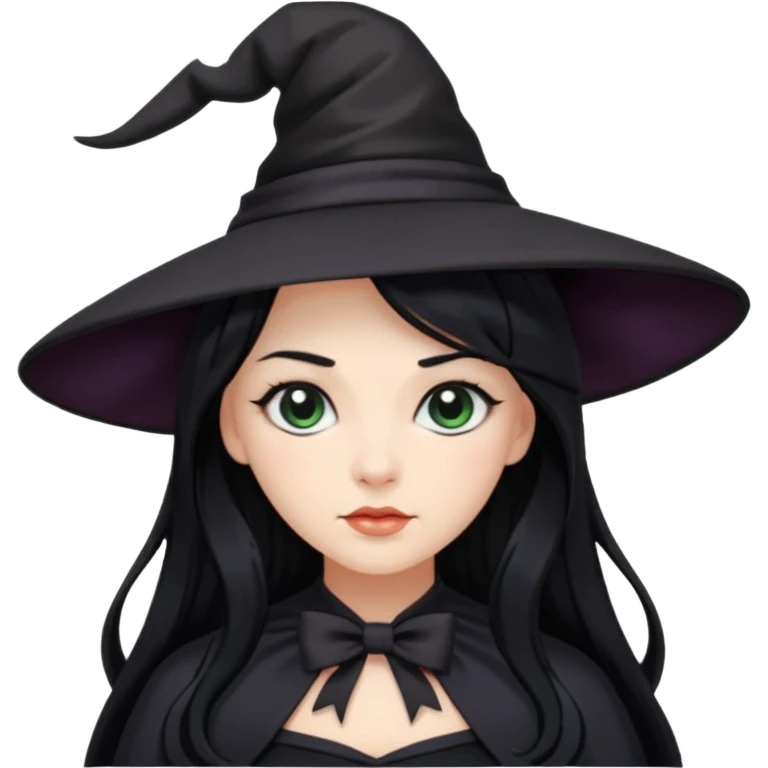 Witch wearing bow emoji