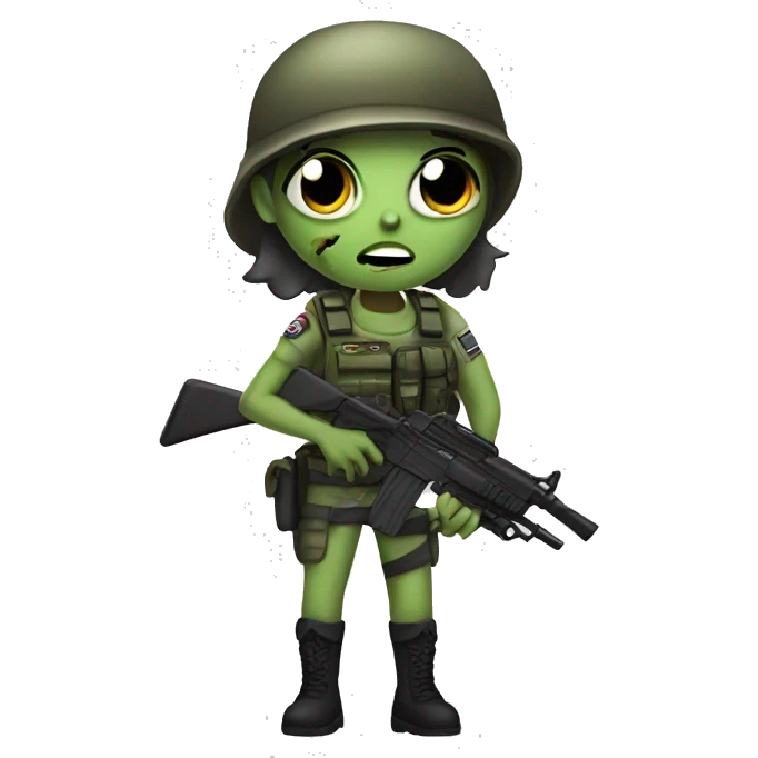 Zombiegirl soldier emoji