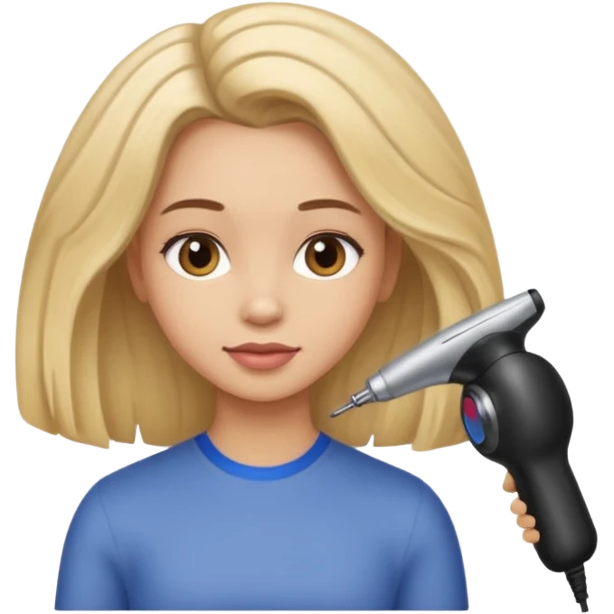 A girl that is getting hair done emoji