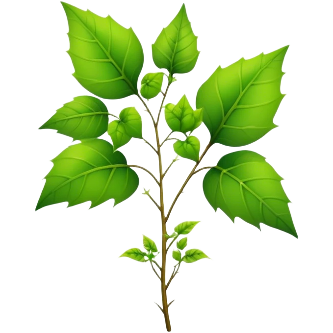 pointy poison ivy plant emoji