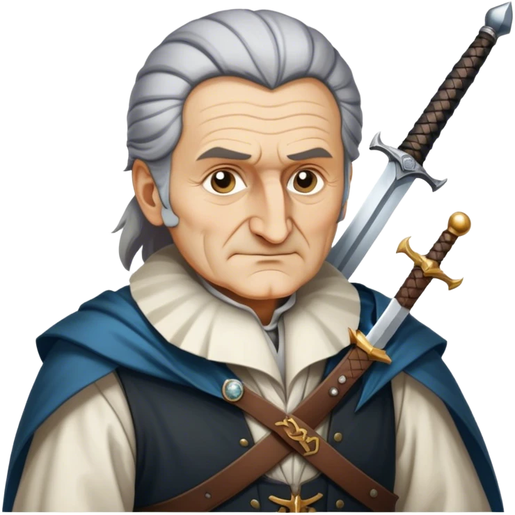 carl friedrich gauss with a sword on his shoulder emoji