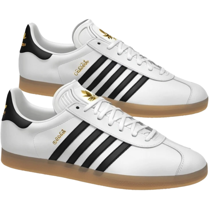 Adidas white stripes gazel emoji