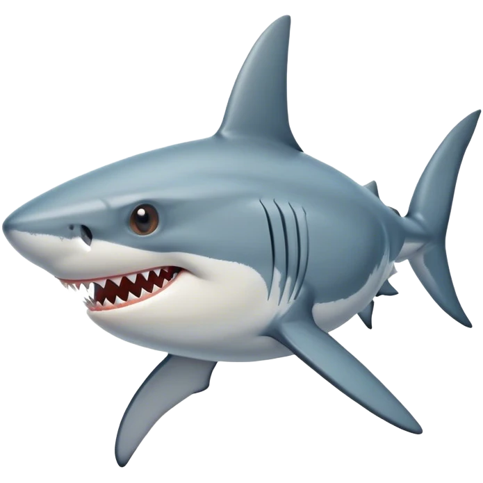 Shark head with human body emoji