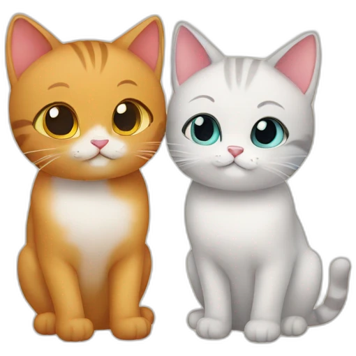 Cats in love emoji