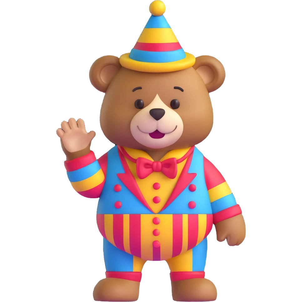 bear clown emoji