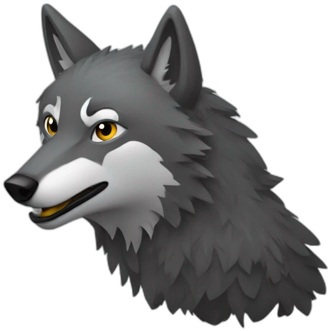 Un Loup et un corbeau emoji