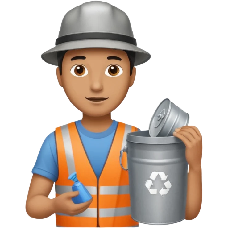 full side body man put the trash in can emoji