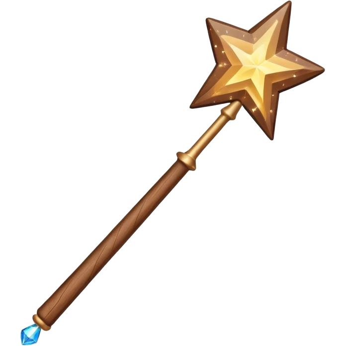 Magic wand from Harry Potter with sparkles around emoji