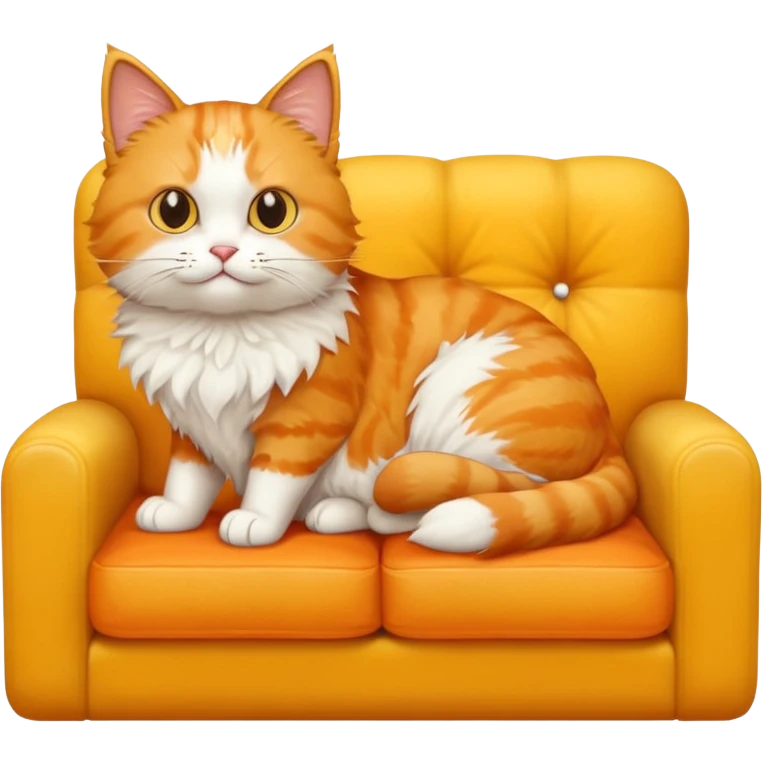 cat in a yellow sofa emoji