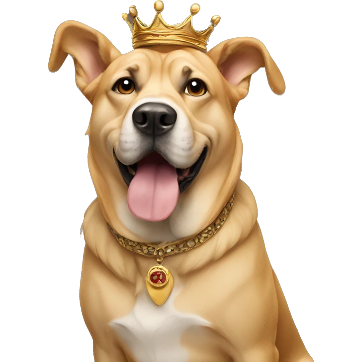 Dog looking like a king  emoji