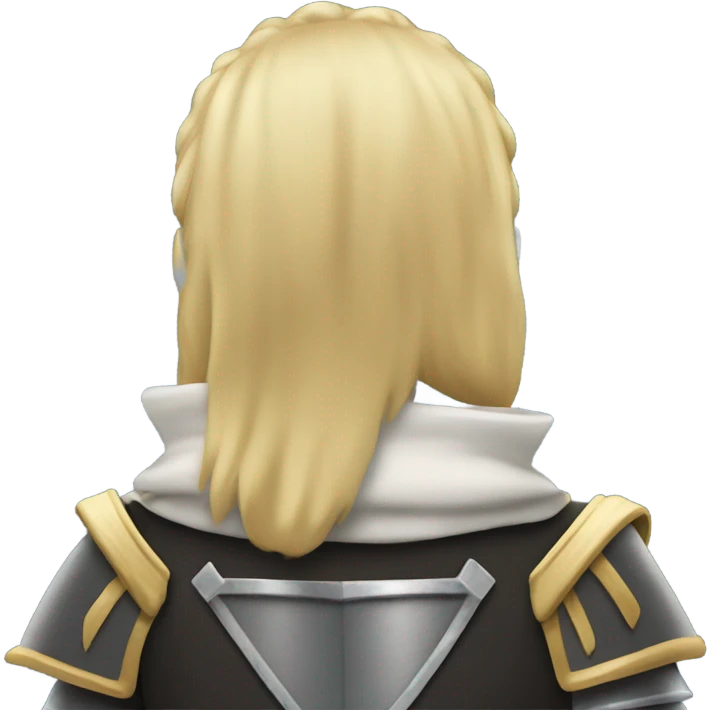 knightish blonde hair back rear view emoji