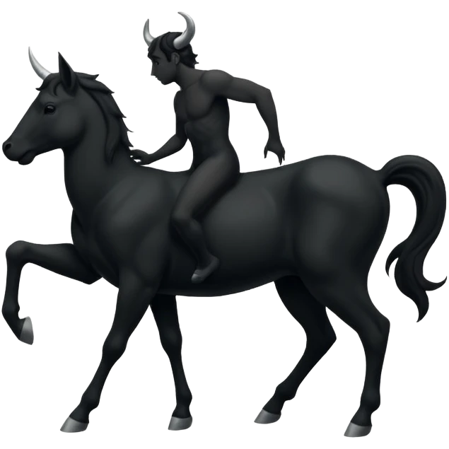silhouettes centaur  bull emoji