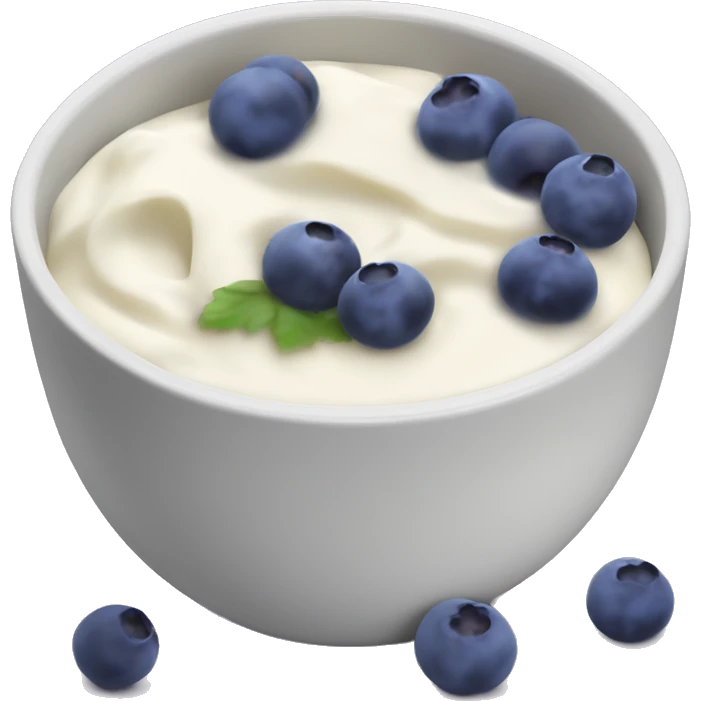 yoghurt bowl with grapes and blueberries emoji