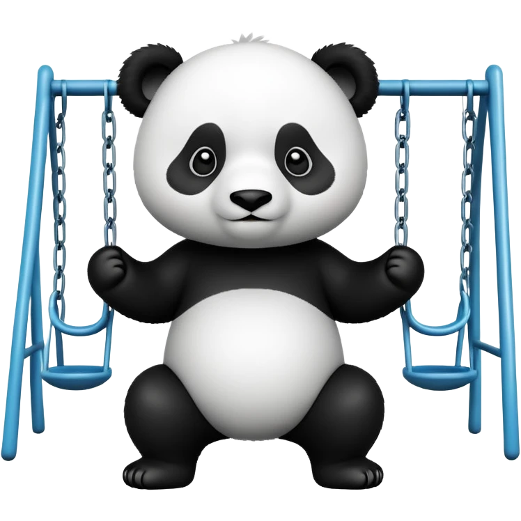 a panda on a playground emoji