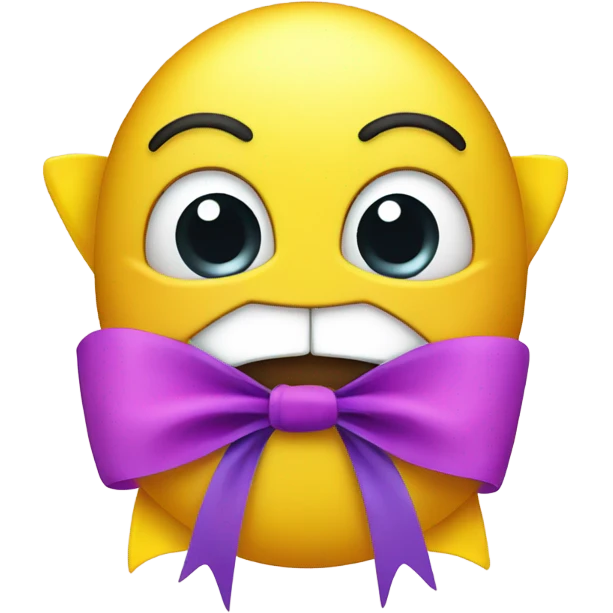 Happy emoji with a bow emoji