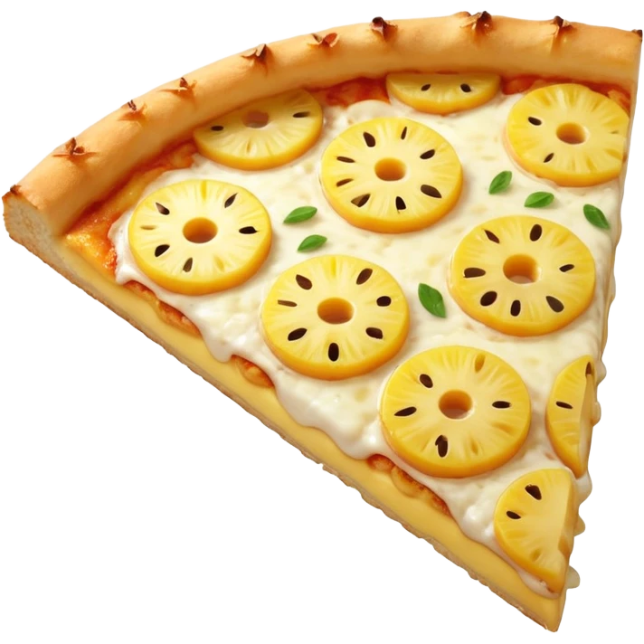 a piece of pineapple pizza emoji