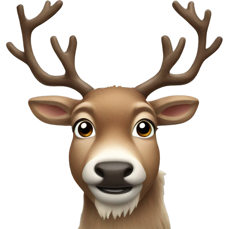 Realistic reindeer emoji