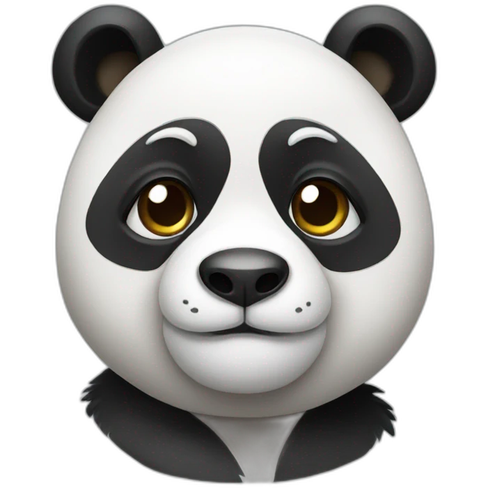 smart panda emoji