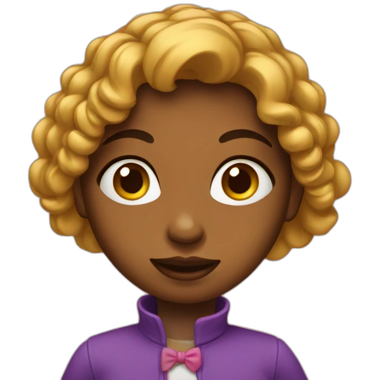 fille métisse de dos emoji