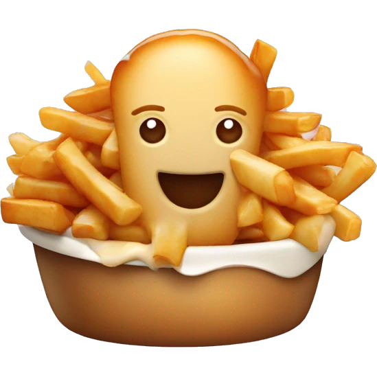 Poutine qui mange une poutine  emoji