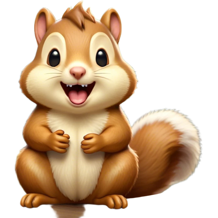 Cinematic Silly Yawning Squirrel Portrait Emoji, Head tilted with a dramatic, wide-open yawn revealing a tiny, adorable snout, soft, downy fur and a fluffy tail slightly askew, Simplified yet irresistibly cute features, highly detailed, glowing with a soft, cozy woodland glow, high shine, relaxed yet humorously expressive, stylized with a dash of whimsical woodland charm, soft glowing outline, capturing the essence of a drowsy yet endearing squirrel that appears ready to stretch and yawn its way into your heart! emoji