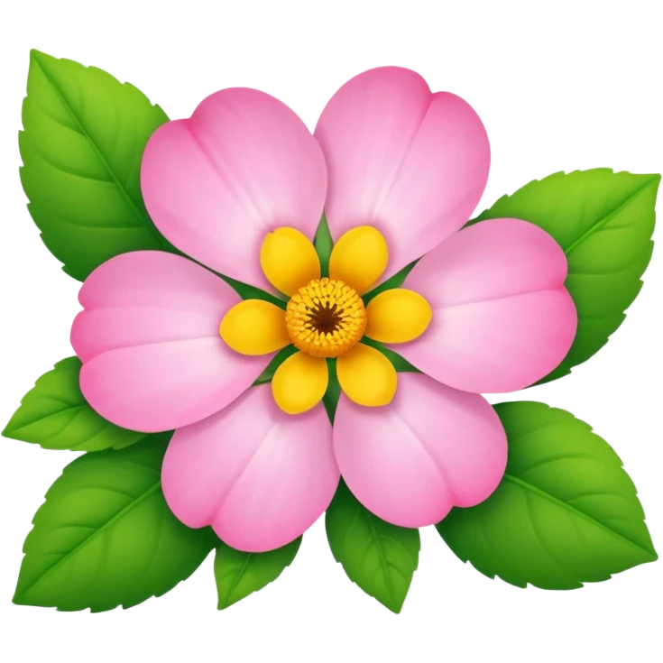 flower with green leaves emoji