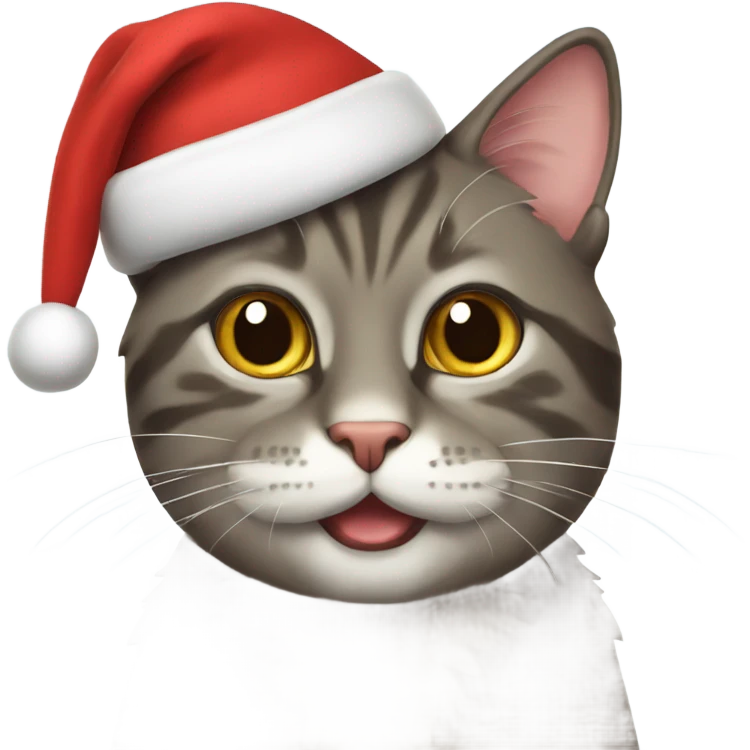 Merry Christmas cat emoji