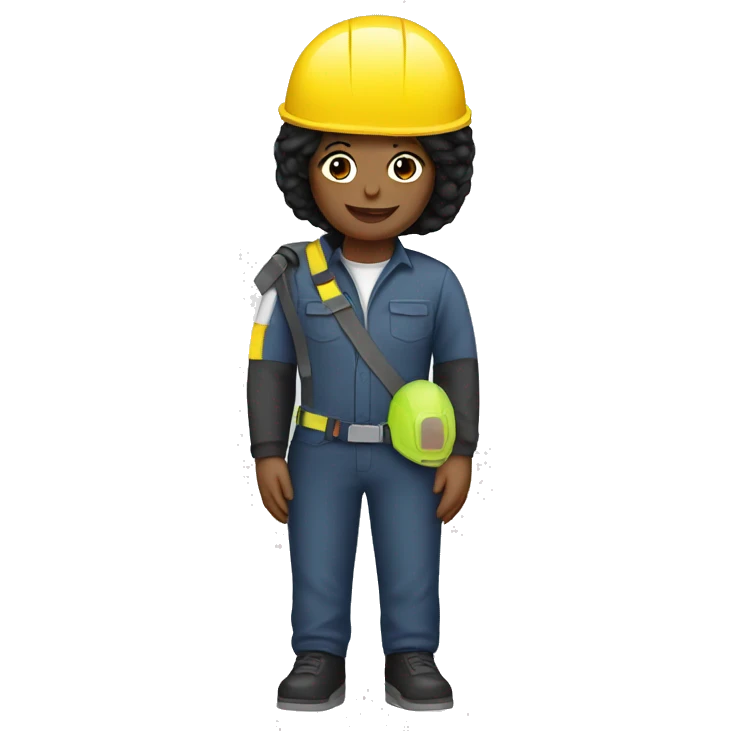 black hair couple with safety helmet emoji