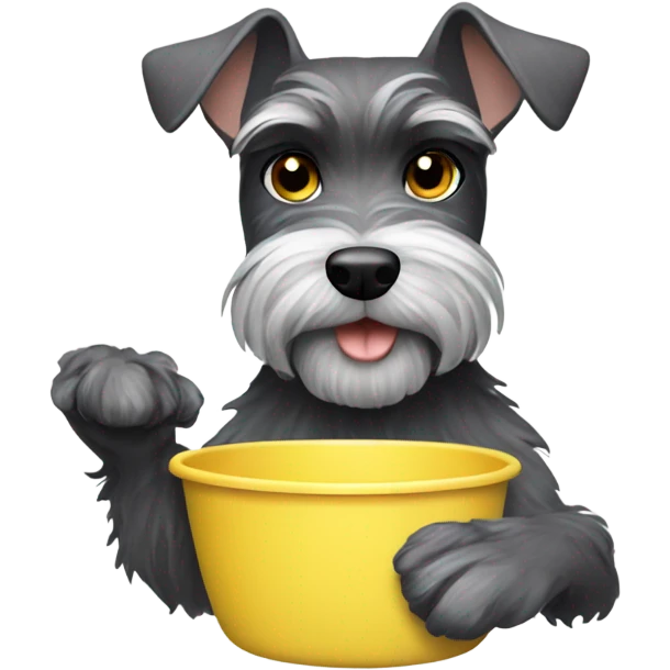 Schnauzer doing the dishes emoji