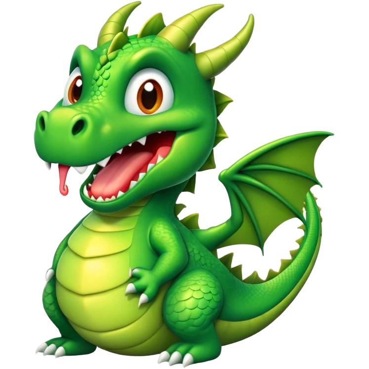 Drunk dragon burping emoji