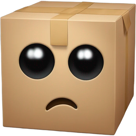 A box with (black dot Kirby eyes) emoji