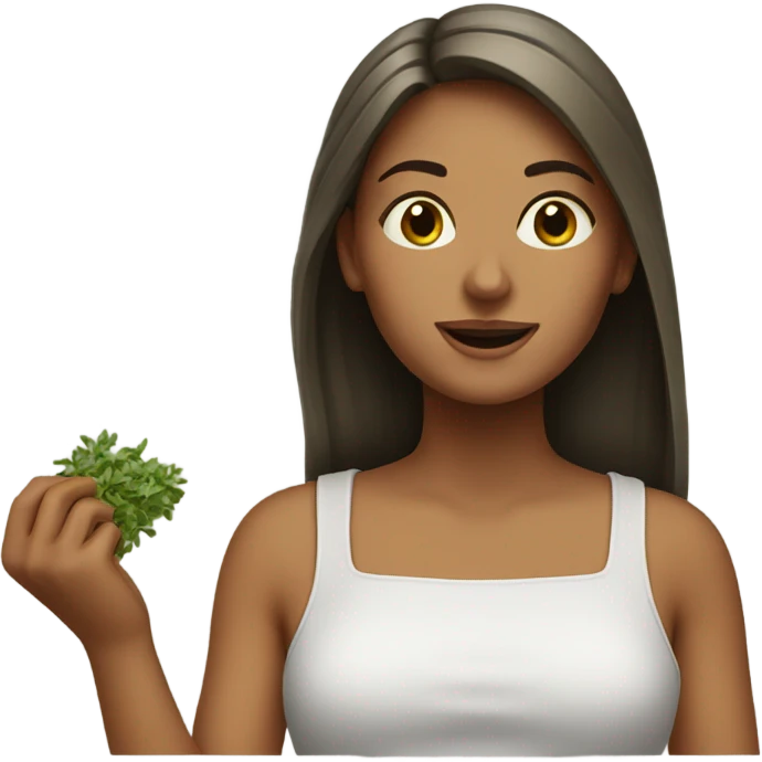 girl rolling oregano emoji