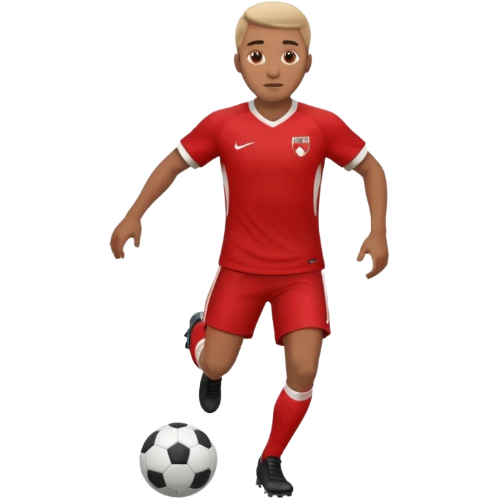 soccer player with red jersey emoji