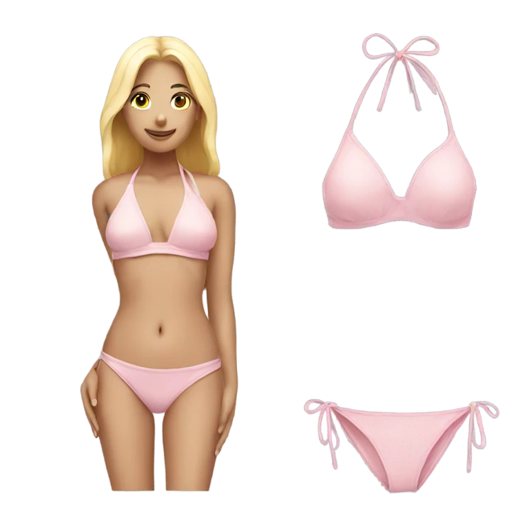 light pink bikini  emoji