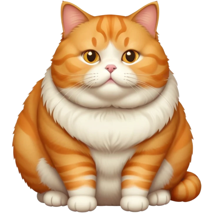 fat obese cat emoji