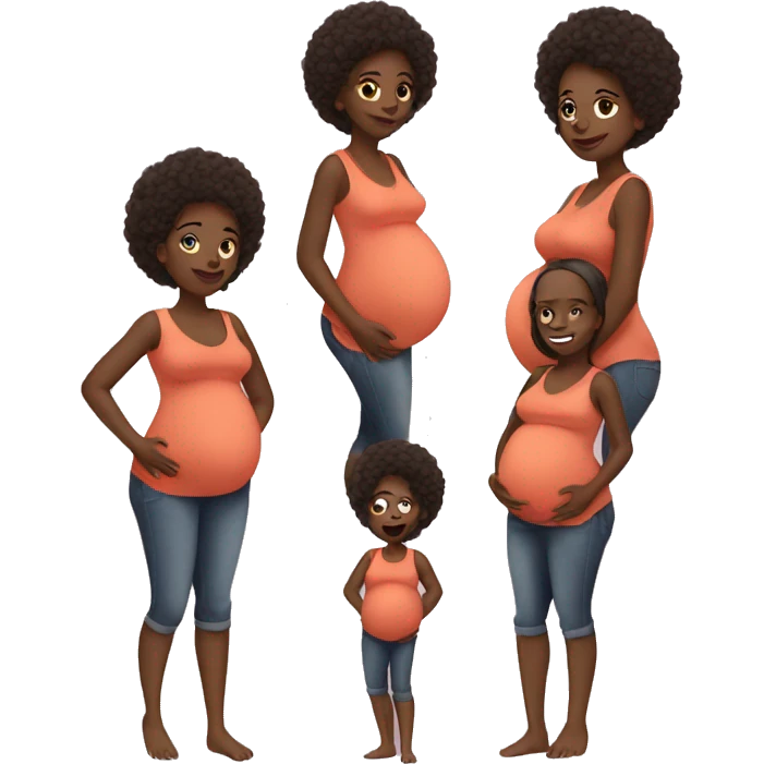 pregnant afroamerican emoji
