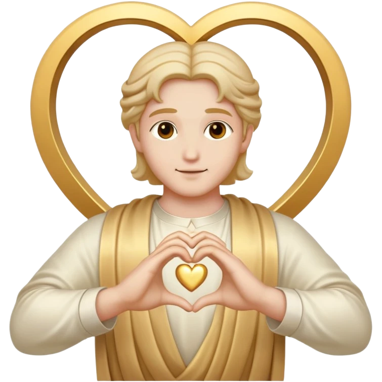 Dios haciendo un corazón con sus manos emoji