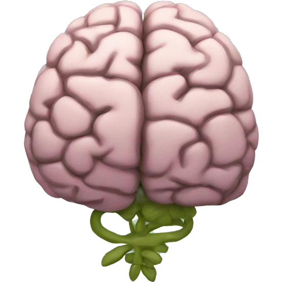 Brain with flowers emoji