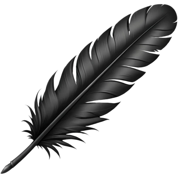 black feater emoji