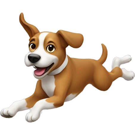 Agility dog jumping over anvil emoji